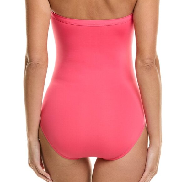 Tommy Bahama Pearl Shirred Bandeau One Piece Coral Coast Swimsuit NWT Sz 6 - Picture 5 of 8